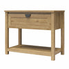 Primrose Wide 1 Drawer Nightstand with Open Shelf - Natural