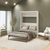 Queen Wall Bed Bundle with 8 inch Memory Foam Mattress Included - Gray Oak