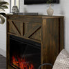 Farmington Wide Modern Farmhouse Mantel with Electric Fireplace - Century Barn Pine