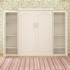 Her Majesty Queen Wall Bed Combo with 2 Side Storage Wardrobes - White