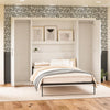 Her Majesty Full Wall Bed Combo with 2 Side Storage Wardrobes - White