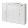 Her Majesty Queen Wall Bed Combo with 2 Side Storage Wardrobes - White