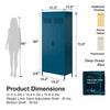 Annie Tall Metal 2 Door Cabinet - Moroccan Blue