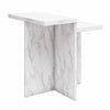 Brielle Accent Table - White marble