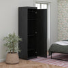 Her Majesty Single Wardrobe Side Storage Cabinet - Black Oak