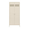 Annie Tall Metal 2 Door Cabinet - Parchment