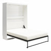 Impressions Queen Wall Bed with Gallery Shelf & Touch Sensor LED Lighting - White