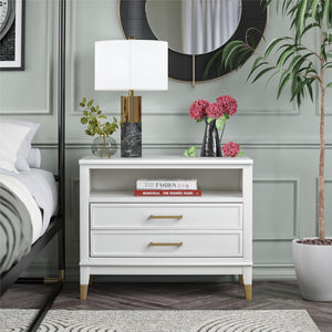 Westerleigh Wide Nightstand - White