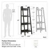 Lawrence 4 Shelf Ladder Bookcase Bundle - Black