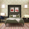 Her Majesty Queen Wall Bed Bundle with Signature Sleep 8in Memory Foam Mattress - Black Oak - Queen
