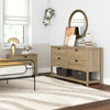 Primrose Wide 4 Drawer Dresser with Shelf - Natural