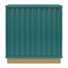 Rene Scalloped Accent Cabinet - Emerald Green