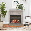 Mateo Electric Fireplace with Mantel & Touchscreen Display - Gray Oak