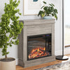Mateo Electric Fireplace with Mantel & Touchscreen Display - Gray Oak