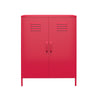 Cache 2 Door Metal Locker-Style Storage Accent Cabinet - Magenta
