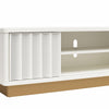 Rene Modern Scalloped TV Stand for TVs up to 65in - White