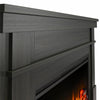 Elmcroft Wide Mantel with Linear Electric Fireplace - Charred Oak