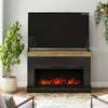 Mateo Wide Mantel with Linear Electric Fireplace and Remote for TVs up to 65in. - Black