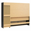 Her Majesty Wall Bed Bundle - Full Size Daybed & 1 Wardrobe Storage Cabinet - Black Oak - Full
