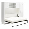 Her Majesty Wall Bed Bundle - Full Size Daybed & 1 Wardrobe Storage Cabinet - White - Full