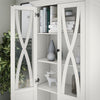 Ellington Tall Accent Cabinet with Glass Doors - White
