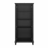 Ellington Tall Accent Cabinet with Glass Doors - Black