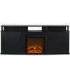 Carson Electric Fireplace TV Console for TVs up to 70", Black - Black