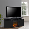 Carson Electric Fireplace TV Console for TVs up to 70", Black - Black