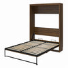 Paramount Queen Wall Bed Bundle with 2 Vanity/Desk Storage Cabinets with Drawers - Columbia Walnut - Queen