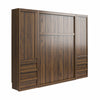 Paramount Armoire Wardrobe Storage Cabinet with Drawers - Columbia Walnut