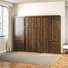 Paramount Armoire Wardrobe Storage Cabinet with Drawers - Columbia Walnut