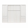 Paramount Armoire Wardrobe Storage Cabinet with Drawers - Ivory Oak