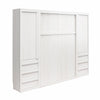 Paramount Full Wall Bed Bundle with 2 Armoire Side Cabinets - Ivory Oak - Full