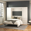 Paramount Full Wall Bed Bundle with 2 Armoire Side Cabinets - Ivory Oak - Full