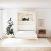 Greenwich Full Wall Bed with Gallery Shelf and Touch Sensor LED Lighting - Bay Oak