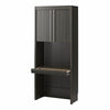 Paramount Queen Wall Bed Bundle with 2 Vanity/Desk Storage Cabinets with Drawers - Espresso - Queen