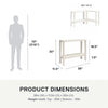 Parsons Wrap-Around Sofa Accent Tables Bundle - Set of Two - White Oak