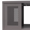 Sunset District Metal Coffee Table with Perforated Metal Mesh Accents - Graphite Grey