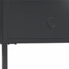 Sunset District Metal TV Stand for TVs up to 65" with Perforated Metal Sliding Doors - Black