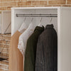 Luxe 2-Shelf Double Clothing Rod Closet Tower - Ivory Oak