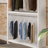 Luxe Extra Wide 2-Shelf Double Clothing Rod Closet Tower - Ivory Oak