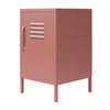 Cache Metal Locker Style Living Room End Table - Dusty Rose