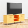 Cache Metal Locker-Style TV Stand for TVs up to 65" - Yellow