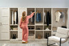 Perry Park Modular Extra Wide Wardrobe with Open Shelves - Ivory Oak