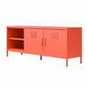 Cache Metal Locker-Style TV Stand for TVs up to 65" - Orange