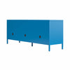 Cache Metal Locker-Style TV Stand for TVs up to 65" - Bright Blue