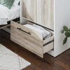 Pinnacle Full Wall Bed Bundle with 2 Wardrobe Side Cabinets, Gray Oak and White - Gray Oak - Full