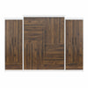 Pinnacle Queen Wall Bed Bundle with 2 Wardrobe Side Cabinets - Columbia Walnut - Queen