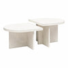 Daytona 2-Piece Modern Coffee Table with Rounded Edges - Plaster