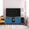 Cache Metal Locker-Style TV Stand for TVs up to 65" - Bright Blue